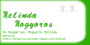 melinda mogyoros business card